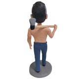 Custom Muscled Man With Axe Bobblehead