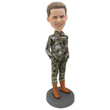 Custom Male Soldier Bobblehead B