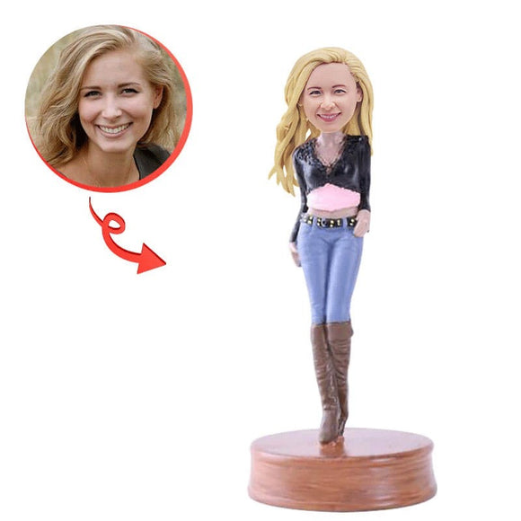 Custom Female Going Out On The Town 2 Bobblehead