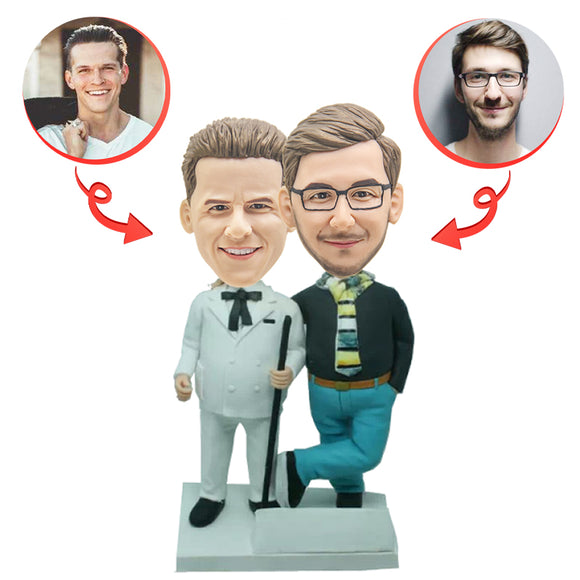 Custom Father and Son Bobbleheads